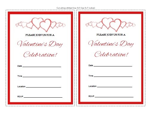 Valentine s Day Invitations Free Printable
