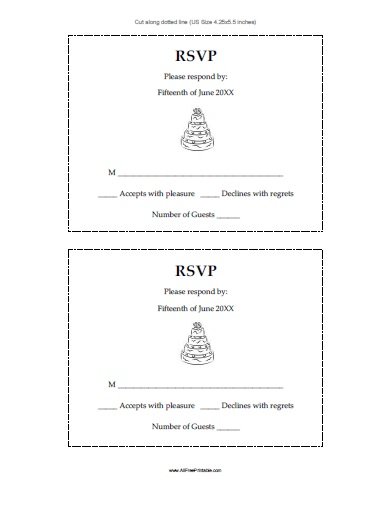 Wedding Response Cards Free Printable Allfreeprintable Com