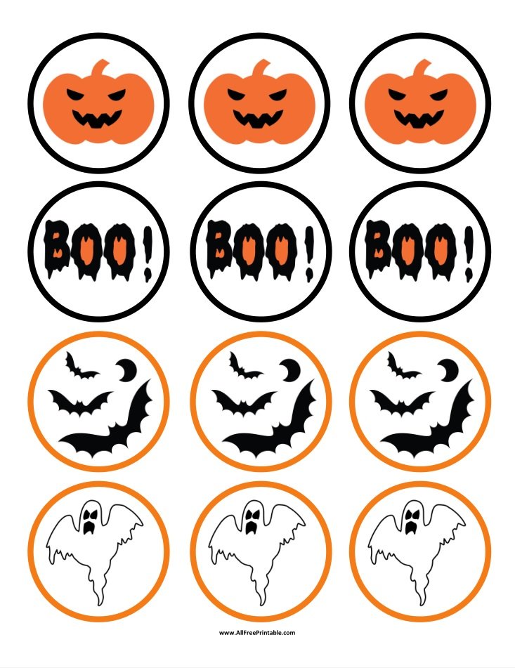 Print Halloween Cupcake Toppers Free Printable Print Halloween Cupcake Toppers Free Printable