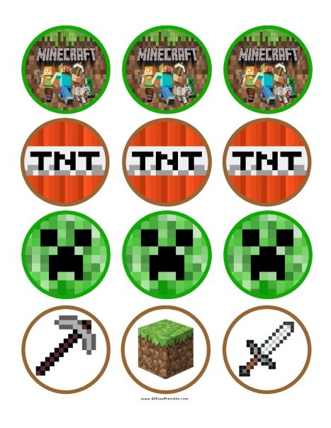 Free Printable Minecraft Cake Toppers PRINTABLE TEMPLATES