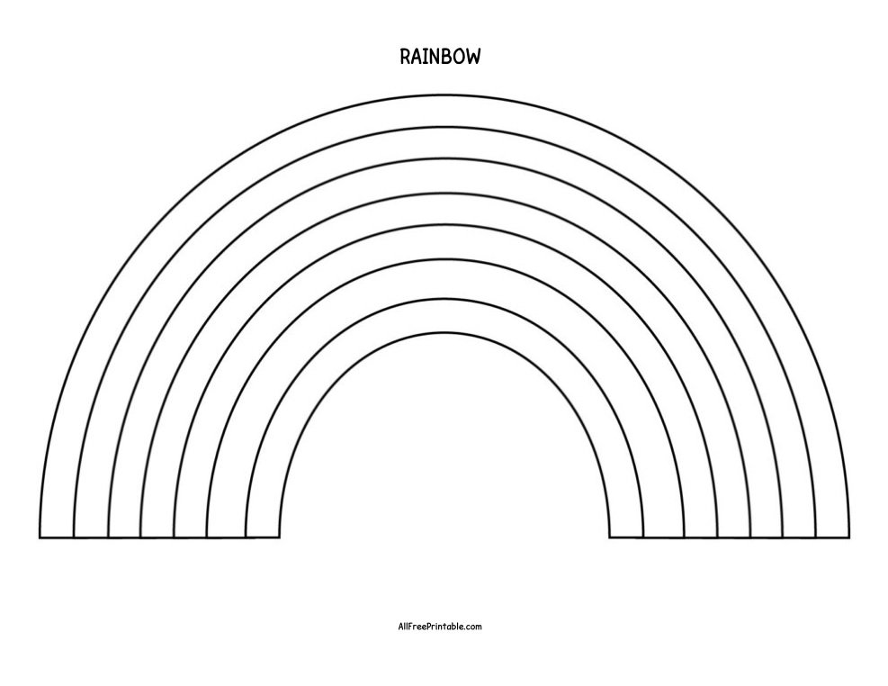 Rainbow Template Free Printable