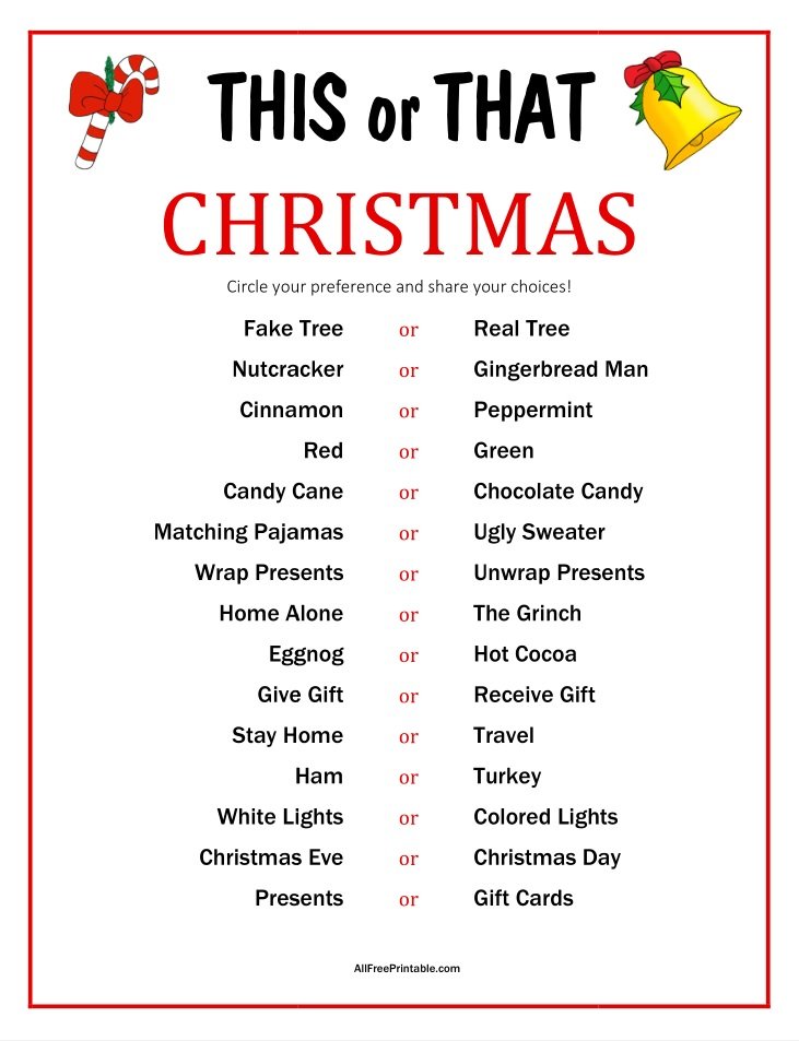 Christmas Game Printables Prntbl concejomunicipaldechinu gov co