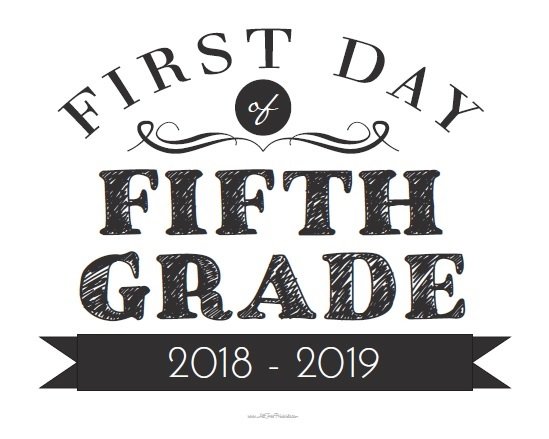 first day of school printables