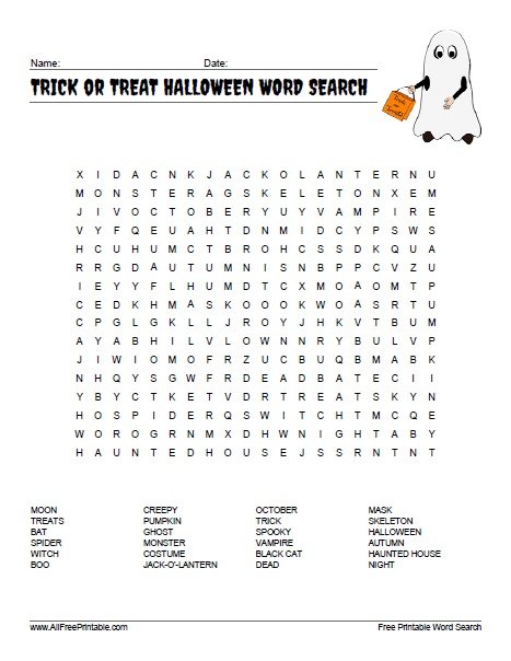 halloween word search puzzles for adults