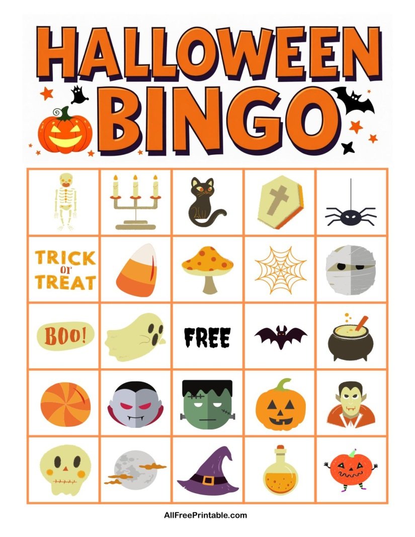 Free Printable Halloween Bingo