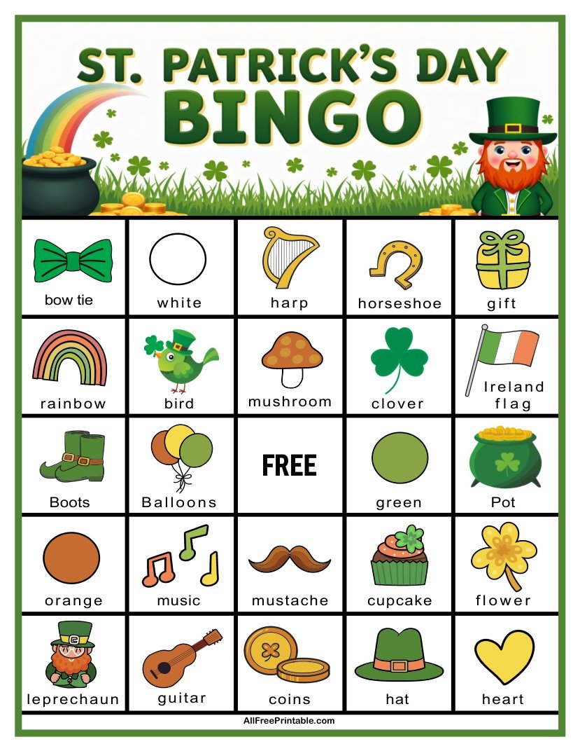 Free Printable St. Patrick's Day Bingo PDF