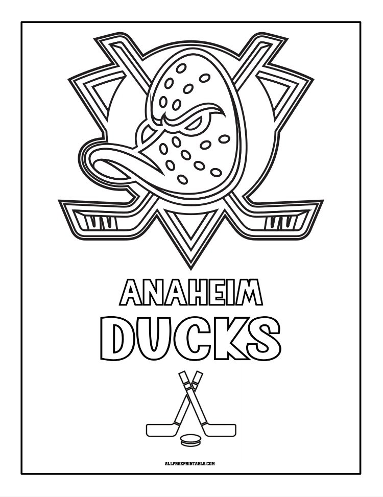Free Printable Anaheim Ducks Logo Coloring Page