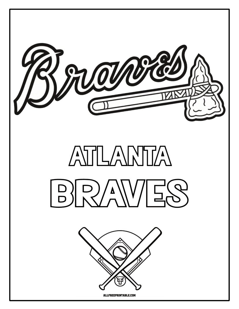 Free Printable Atlanta Braves Logo Coloring Page Free Printable Atlanta Braves Logo Coloring Page