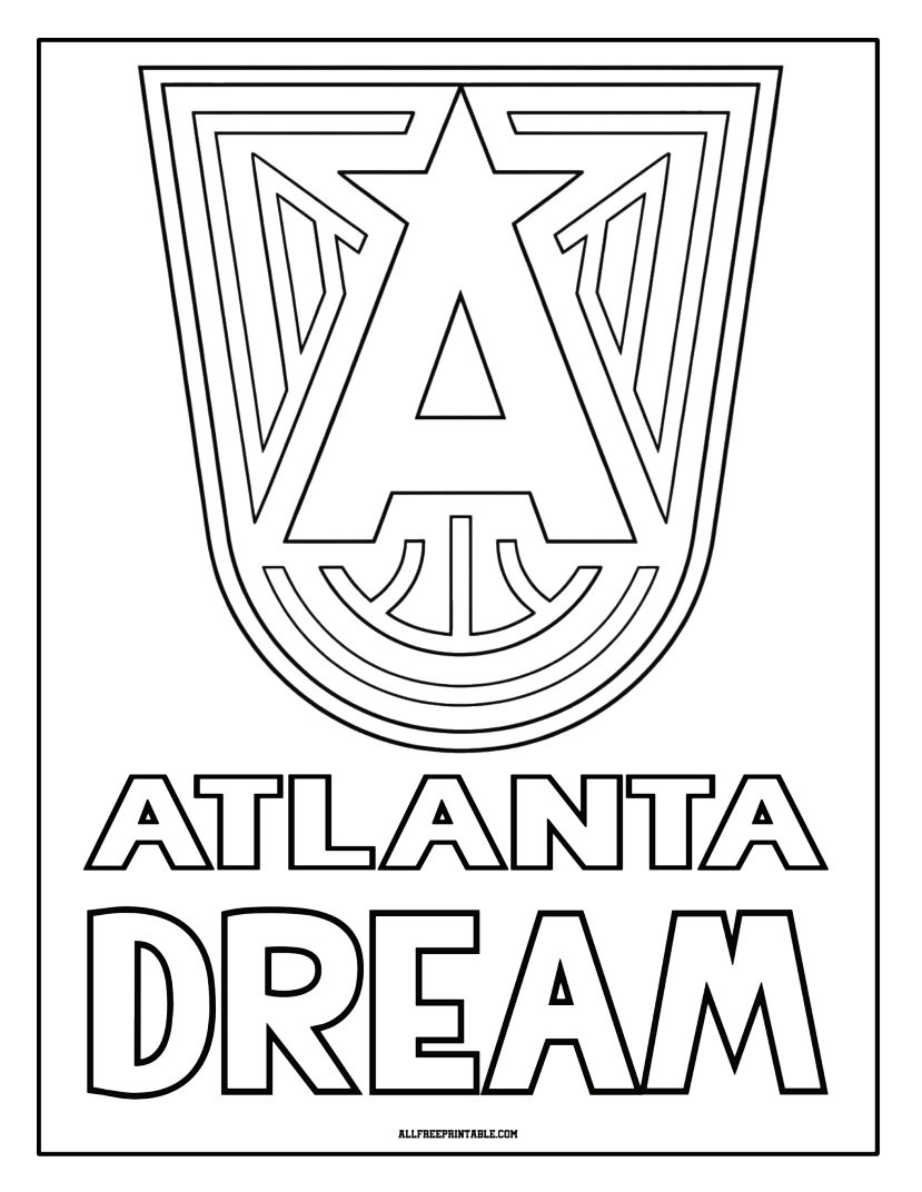 Free Printable Atlanta Dream Logo Coloring Page