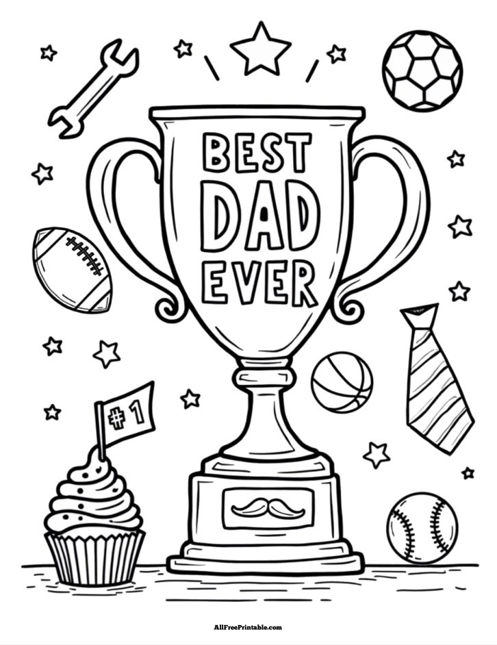 Free Printable Best Dad Ever Coloring Page Free Printable Best Dad Ever Coloring Page