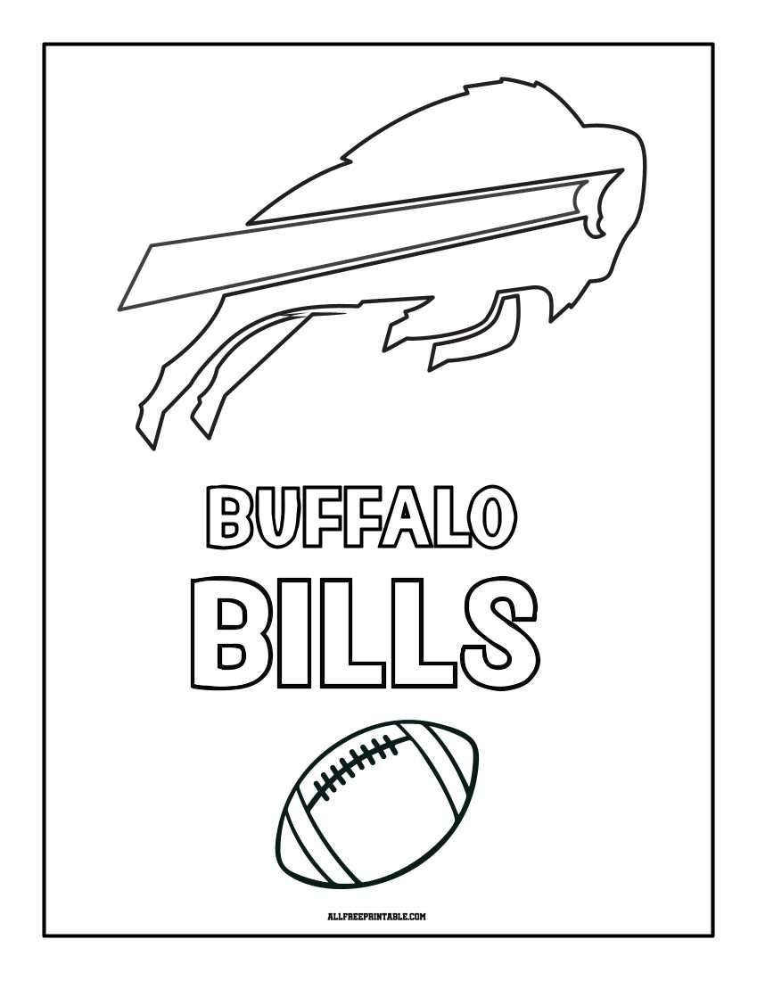Free Printable Buffalo Bills Logo Coloring Page