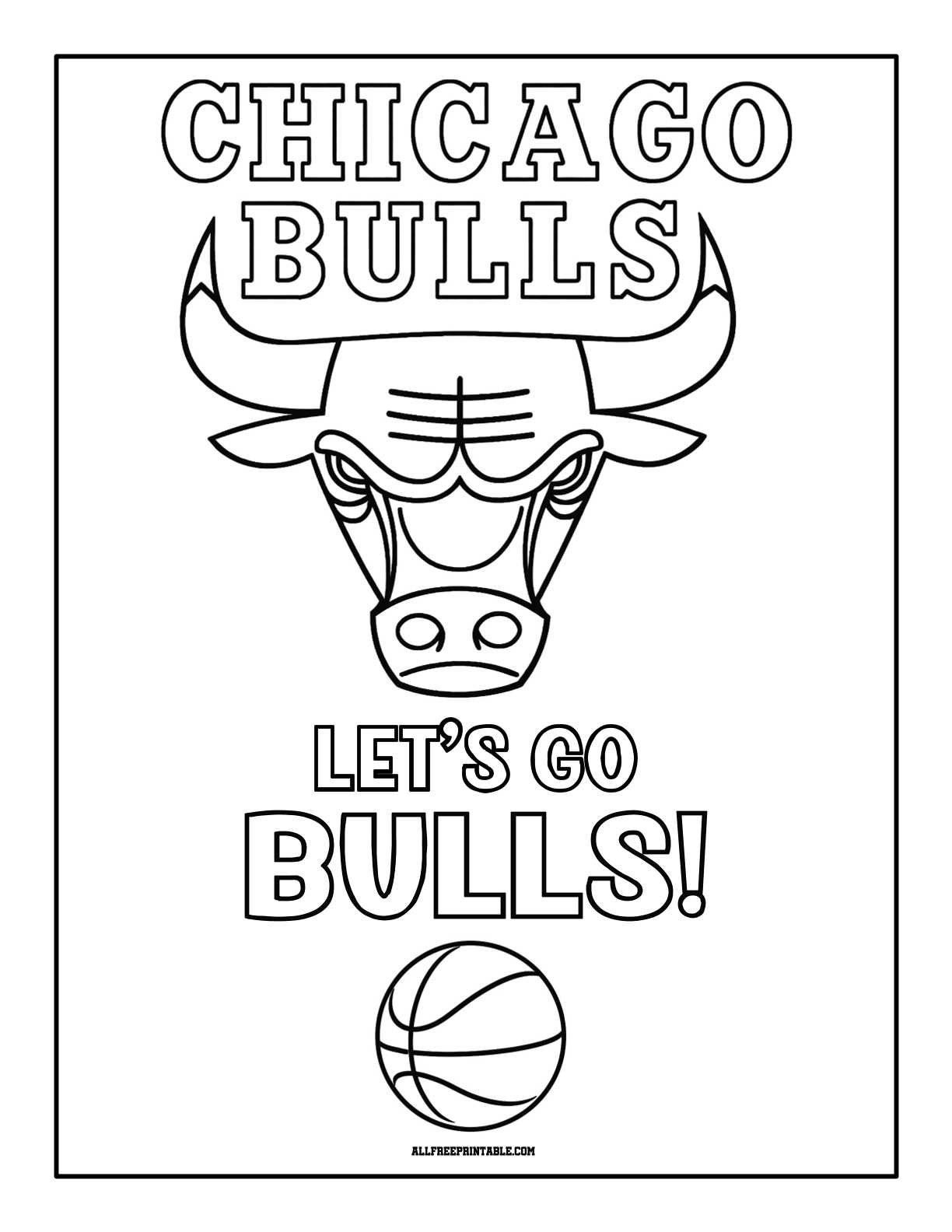 Free Printable Chicago Bulls Logo Coloring Page Free Printable Chicago Bulls Logo Coloring Page