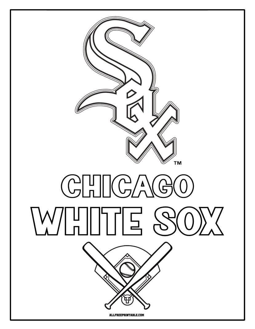 Free Printable Chicago White Sox Logo Coloring Page Free Printable Chicago White Sox Logo Coloring Page