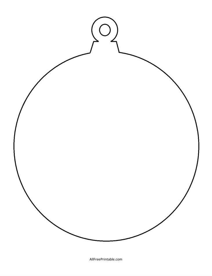 Christmas Ornament Outline Template – Free Printable
