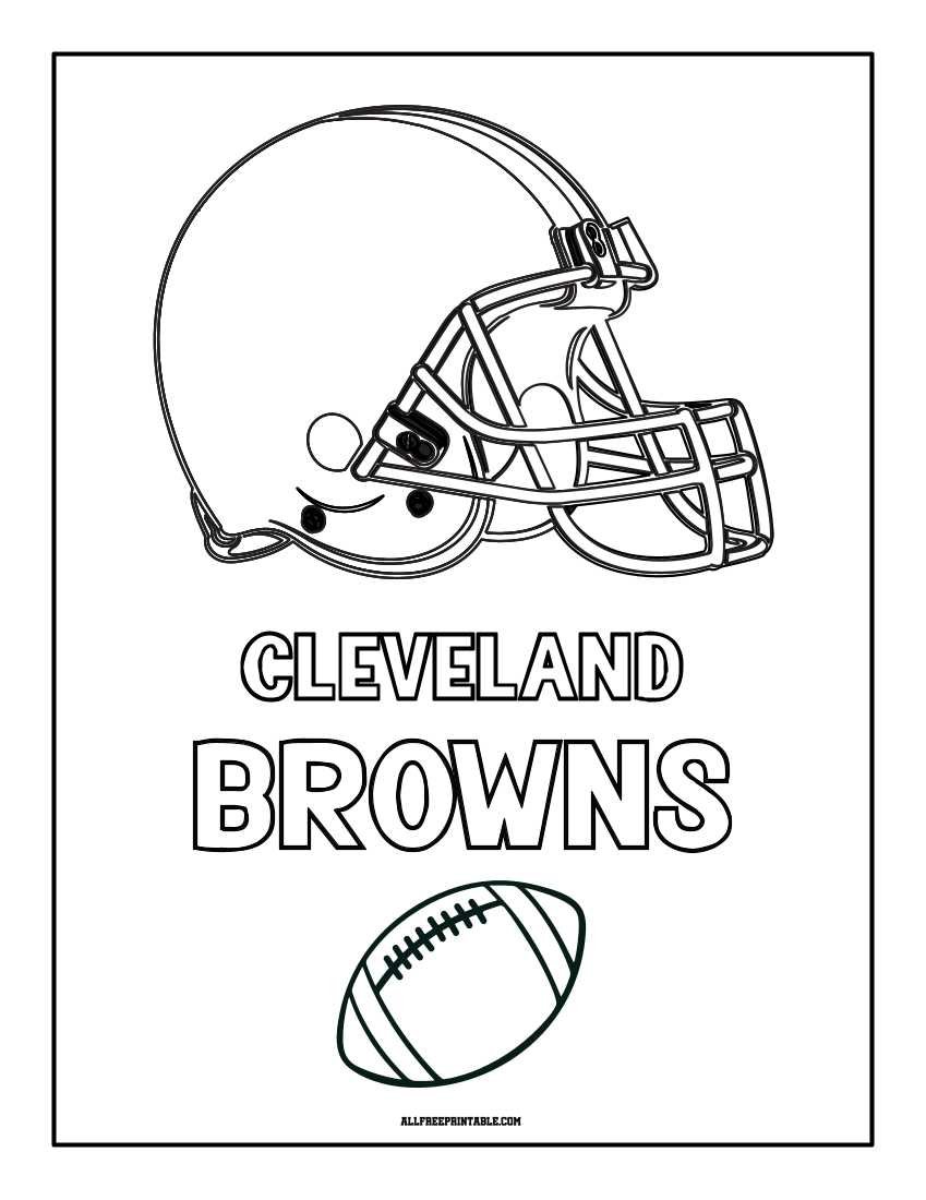 Free Printable Cleveland Browns Logo Coloring Page