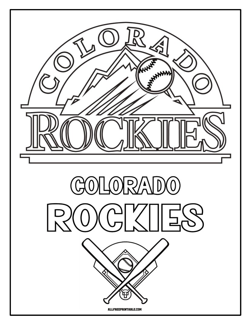Free Printable Colorado Rockies Logo Coloring Page