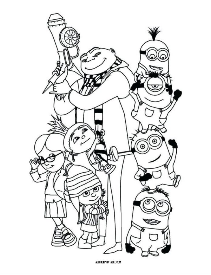 Free Printable Despicable Me Coloring Page