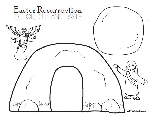 Easter Resurrection Color Cut and Paste