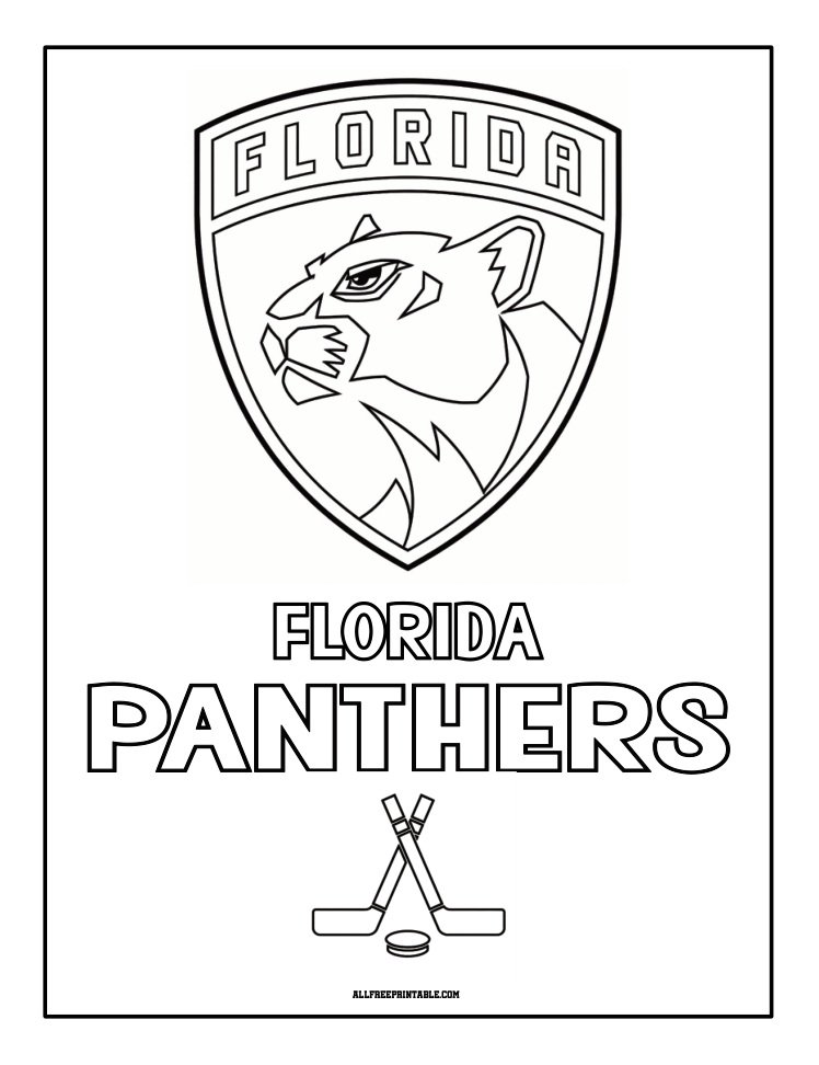 Free Printable Florida Panthers Logo Coloring Page