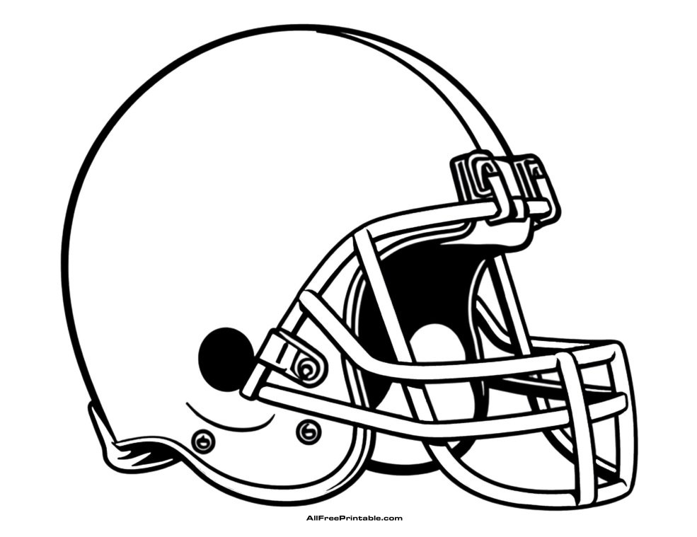 Free Printable Football Helmet Coloring Page