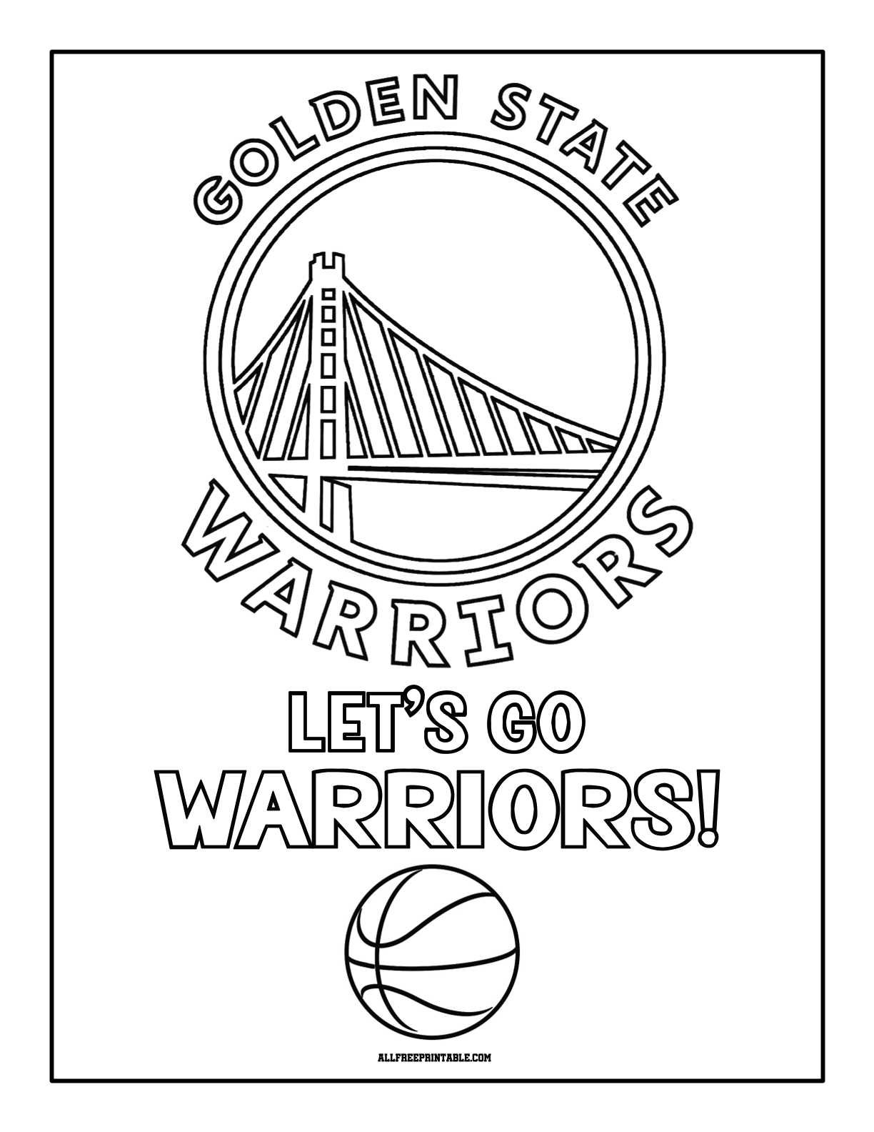 Free Printable Golden State Warriors Logo Coloring Page Free Printable Golden State Warriors Logo Coloring Page