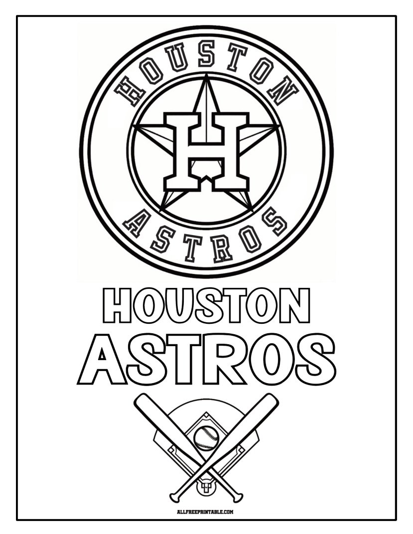 Free Printable Houston Astros Logo Coloring Page Free Printable Houston Astros Logo Coloring Page