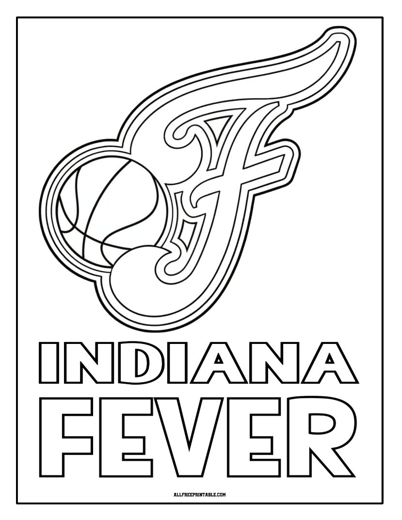 Free Printable Indiana Fever Logo Coloring Page