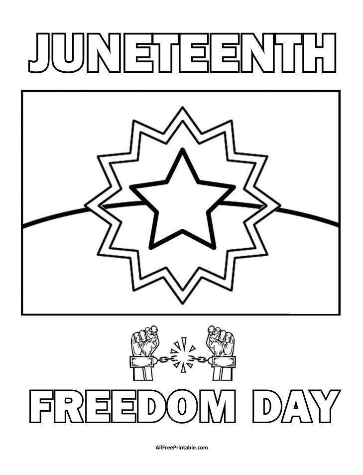 Free Printable Juneteenth Coloring Page
