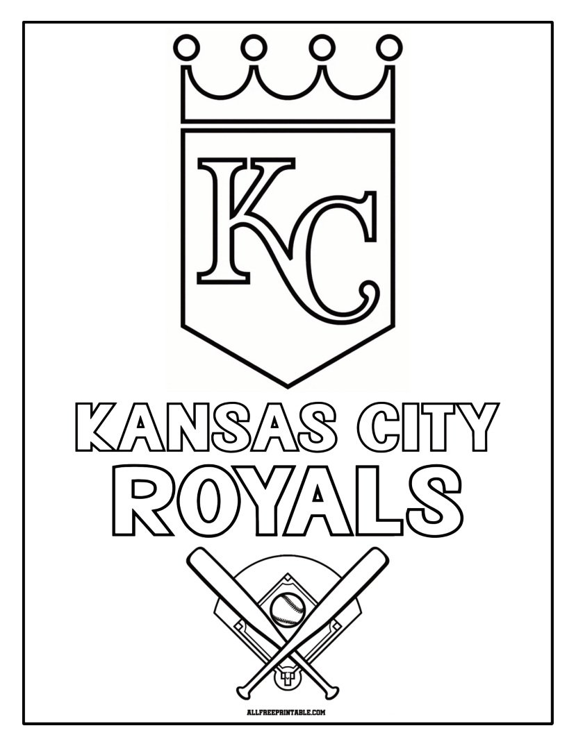 Free Printable Kansas City Royals Logo Coloring Page
