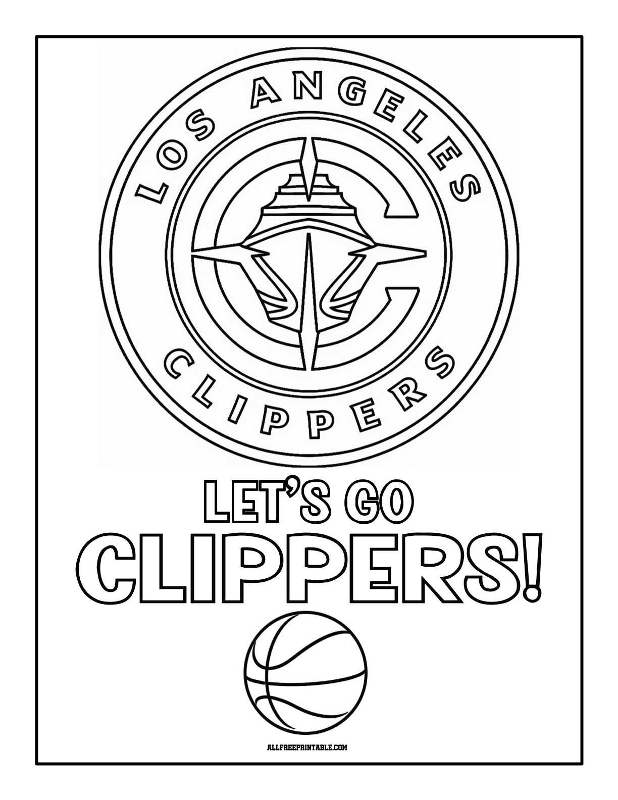 Free Printable Los Angeles Logo Coloring Page