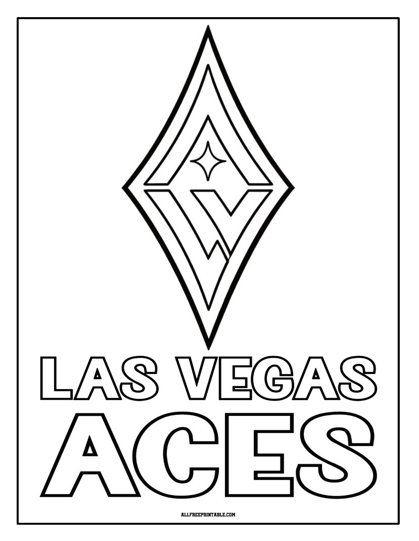 Free Printable Las Vegas Aces Logo Coloring Page
