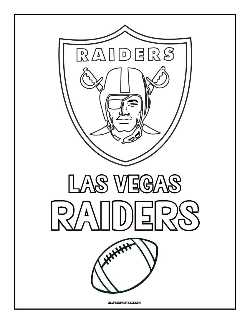 Free Printable Las Vegas Raiders Logo Coloring Page