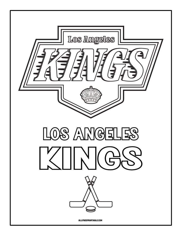 Free Printable Los Angeles Kings Logo Coloring Page