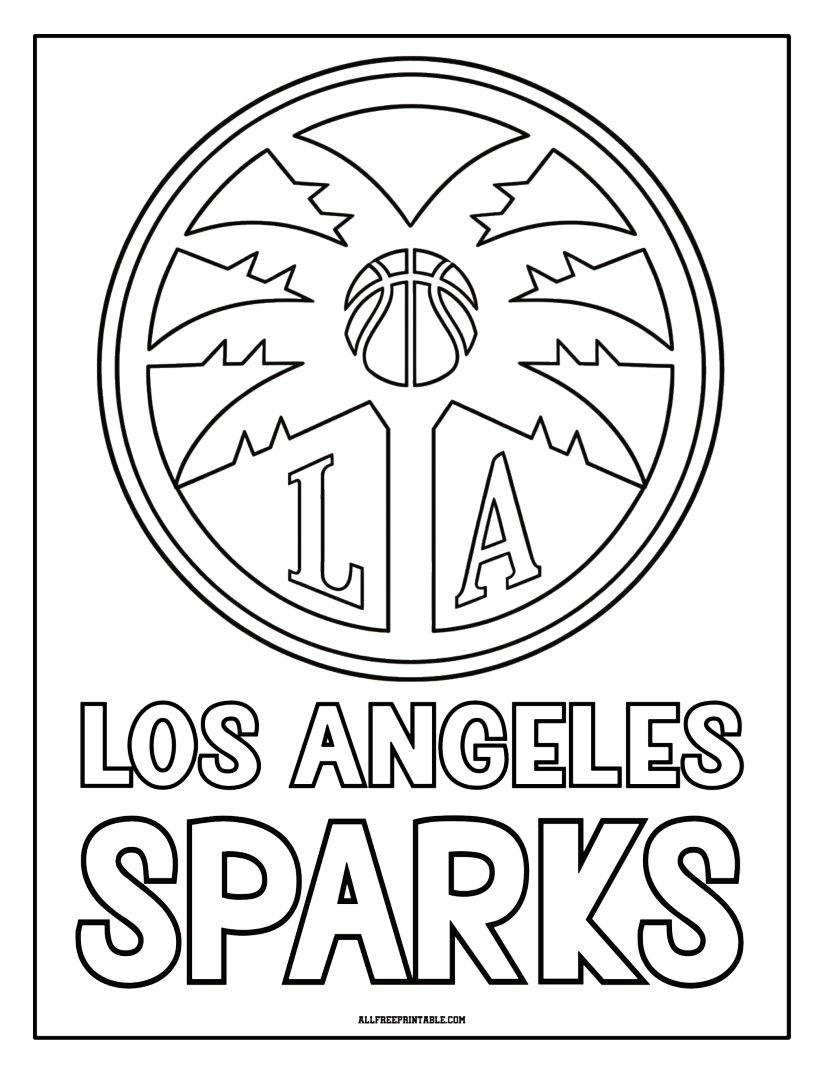 Free Printable Los Angeles Sparks Logo Coloring Page