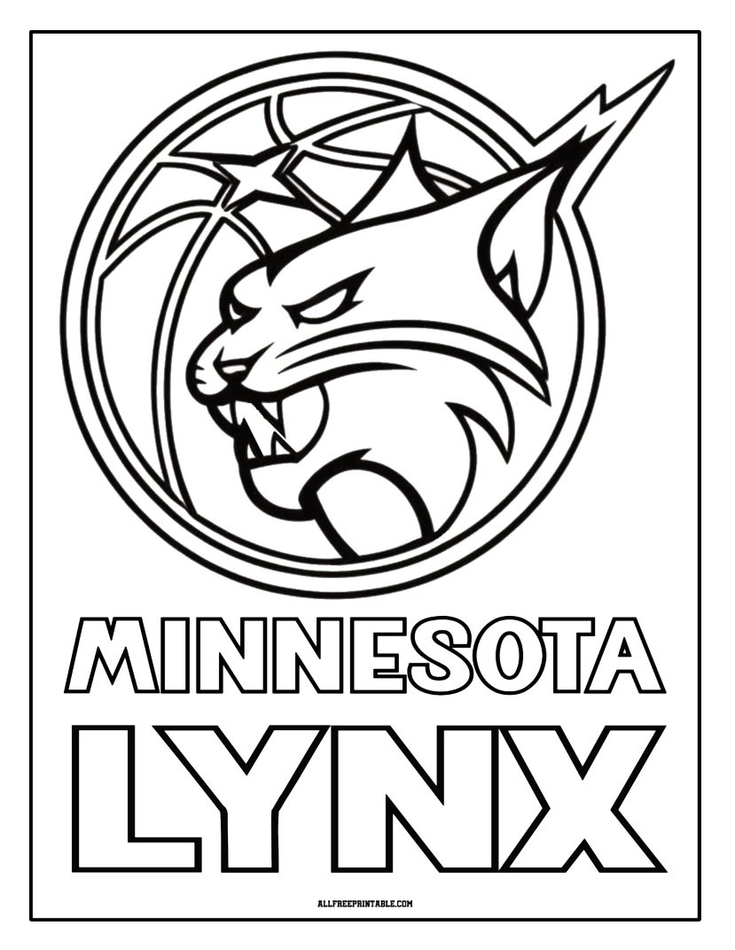Free Printable Minnesota Lynx Logo Coloring Page