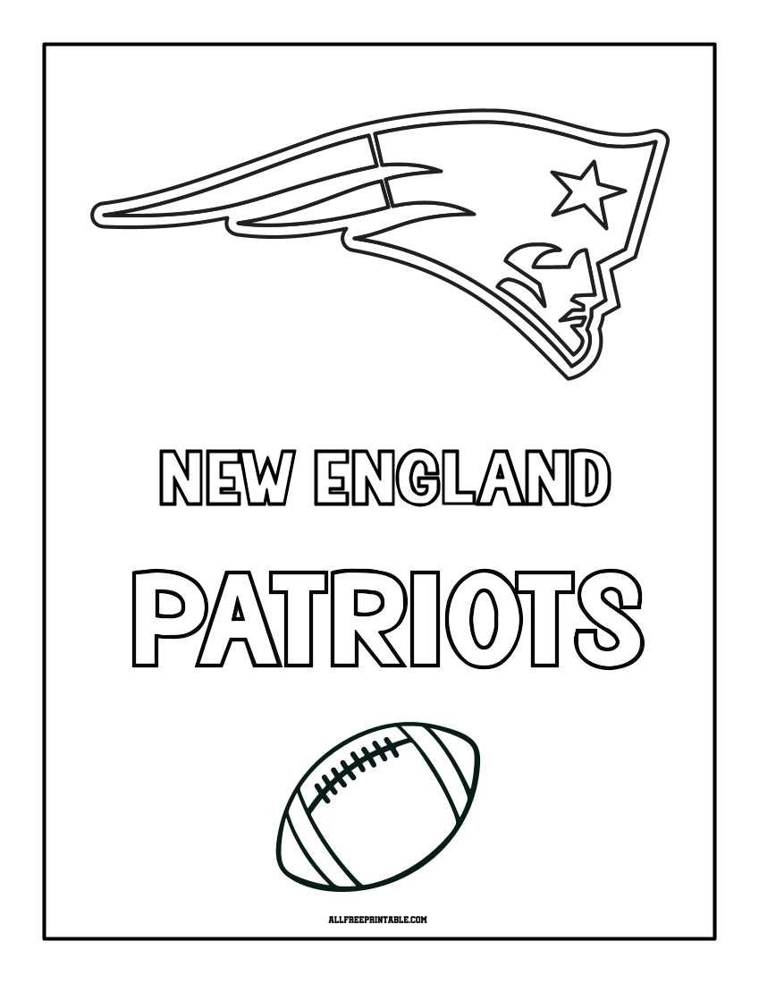 Free Printable New England Patriots Logo Coloring Page