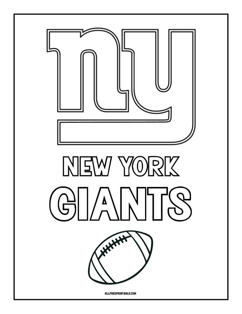 Free Printable New York Giants Logo Coloring Page