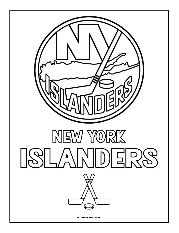 Free Printable New York Islanders Logo Coloring Page