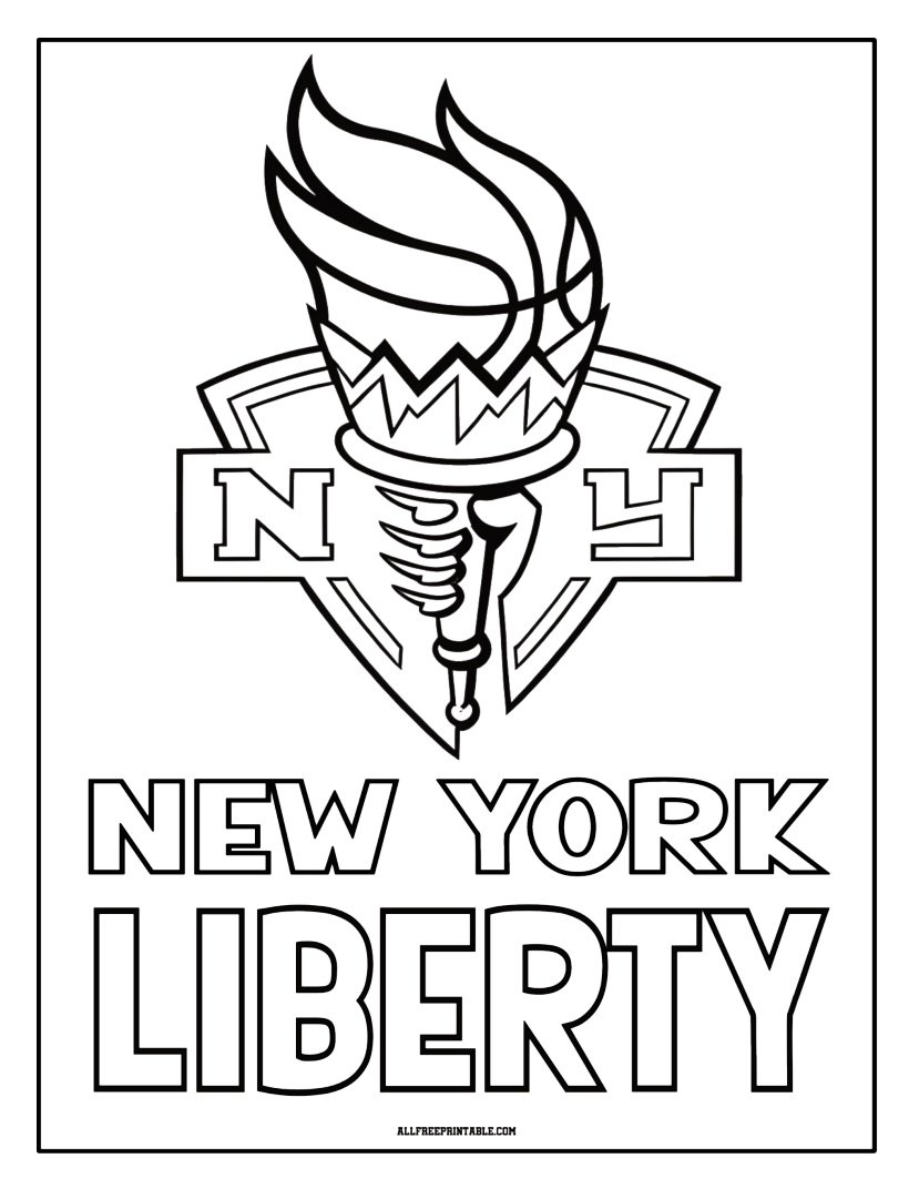 Free Printable New York Liberty Logo Coloring Page