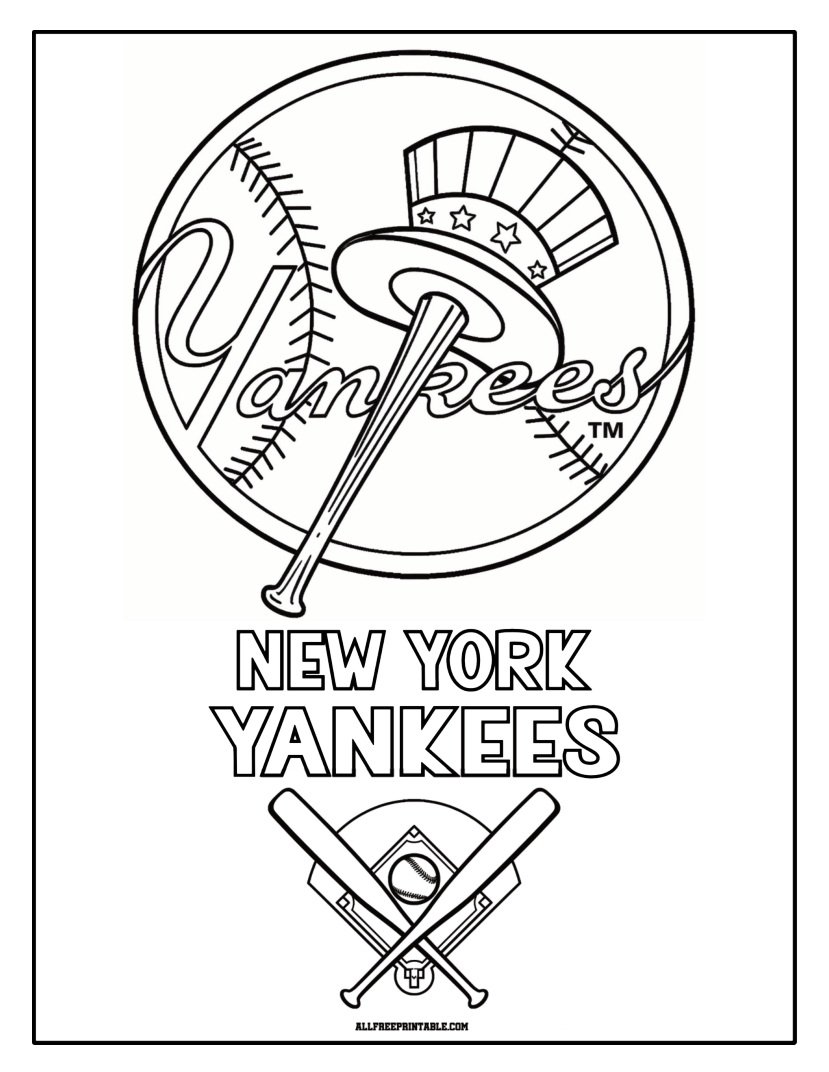 Free Printable New York Yankees Logo Coloring Page Free Printable New York Yankees Logo Coloring Page