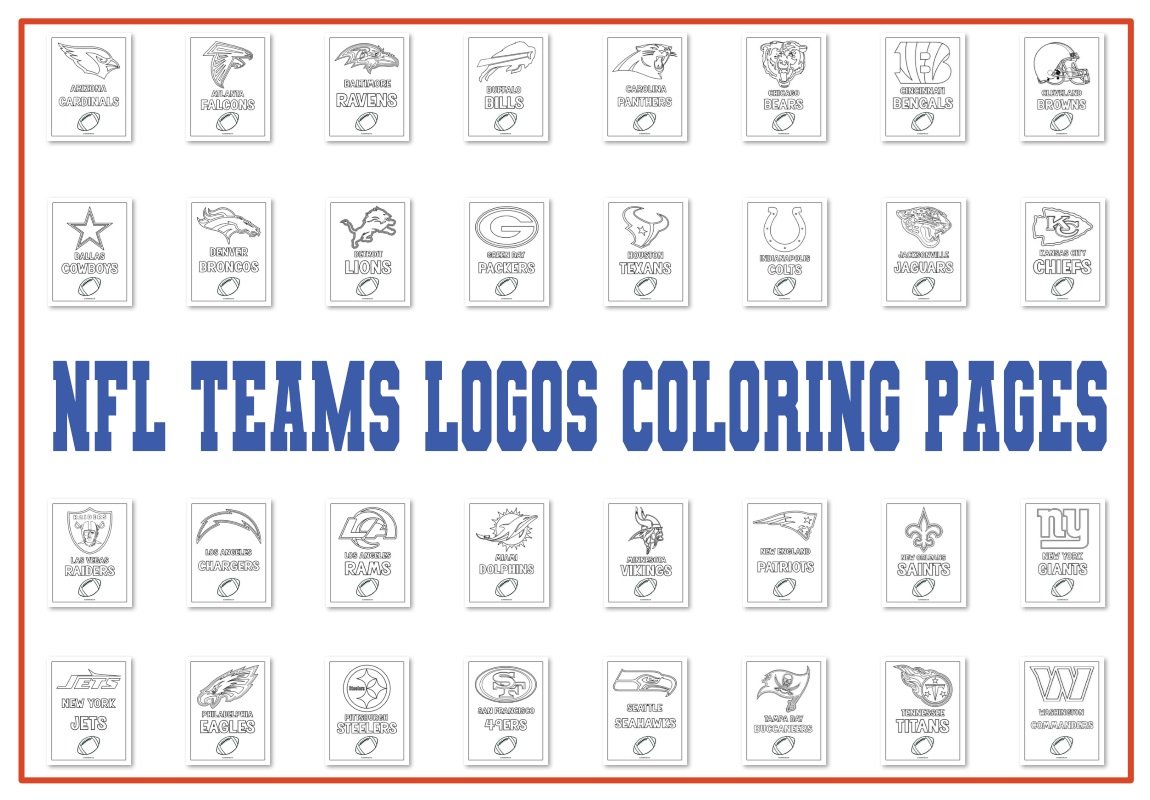 Free Printable NFL Teams Logos Coloring Pages