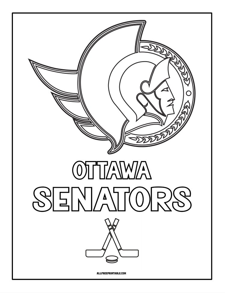 Free Printable Ottawa Senators Logo Coloring Page