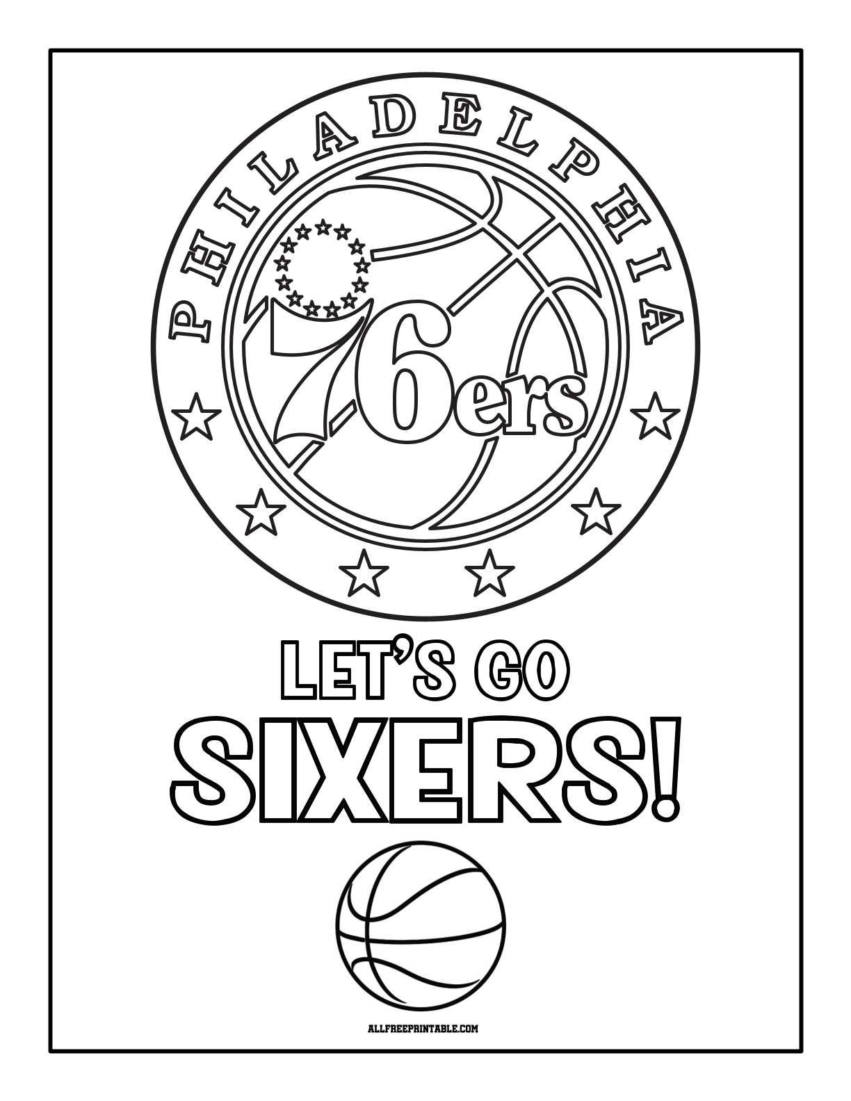 Free Printable Philadelphia 76ers Logo Coloring Page Free Printable Philadelphia 76ers Logo Coloring Page