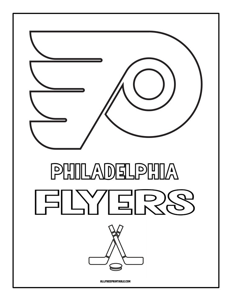 Free Printable Philadelphia Flyers Logo Coloring Page