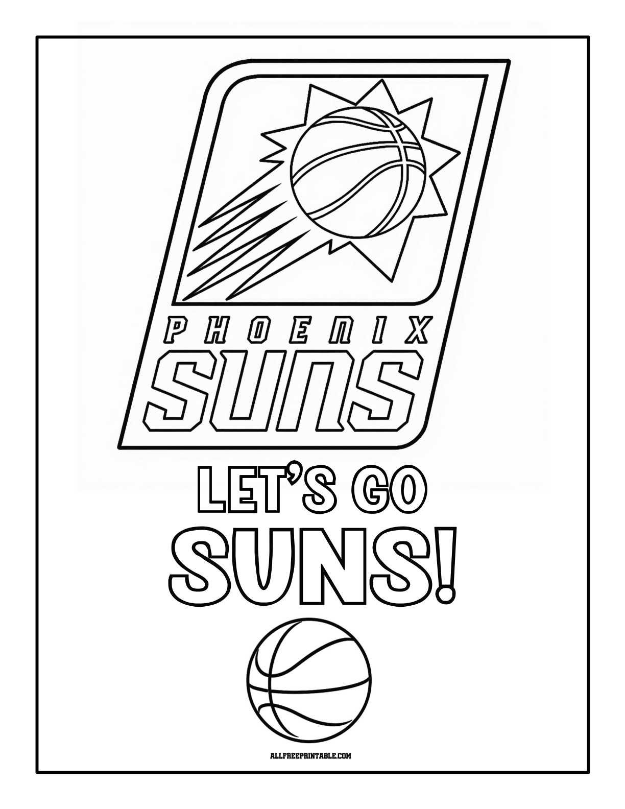 Free Printable Phoenix Suns Logo Coloring Page Free Printable Phoenix Suns Logo Coloring Page