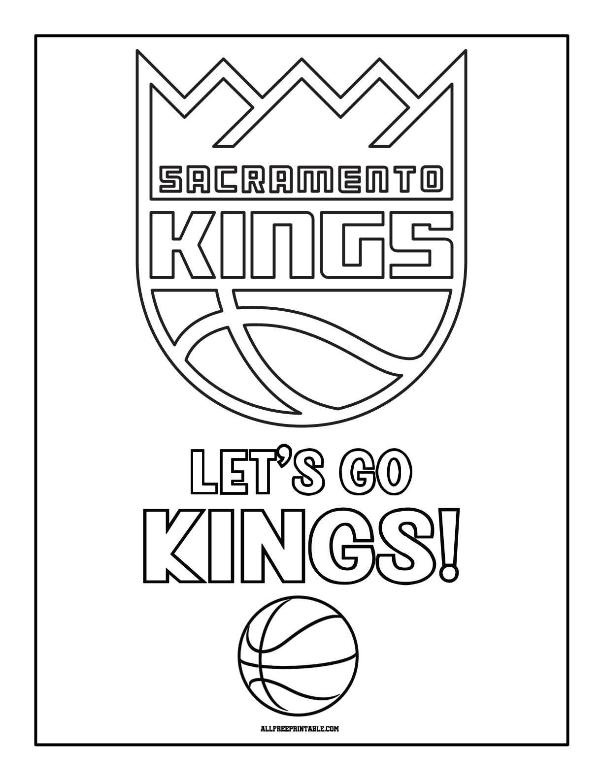 Free Printable Sacramento Kings Logo Coloring Page Free Printable Sacramento Kings Logo Coloring Page