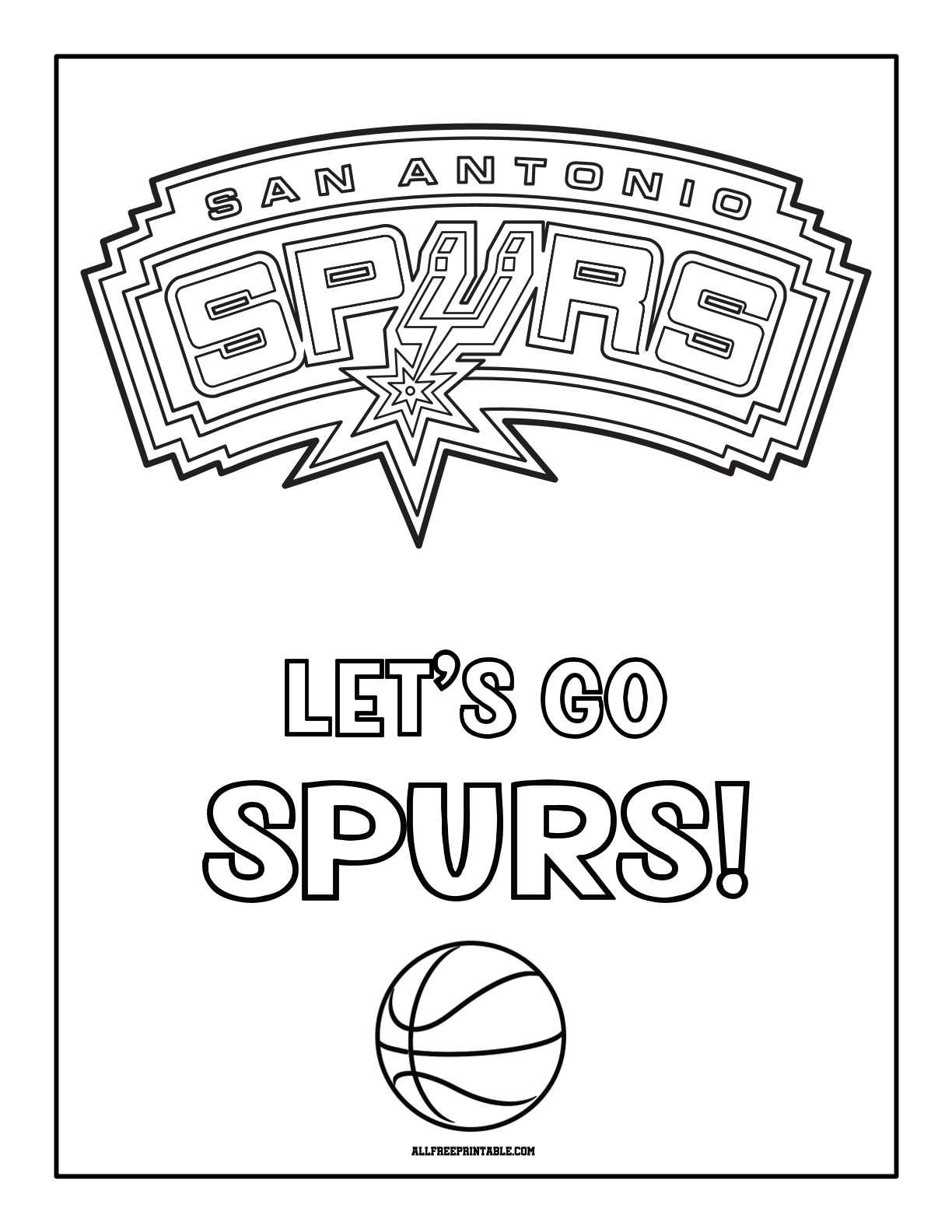 Free Printable San Antonio Spurs Logo Coloring Page Free Printable San Antonio Spurs Logo Coloring Page