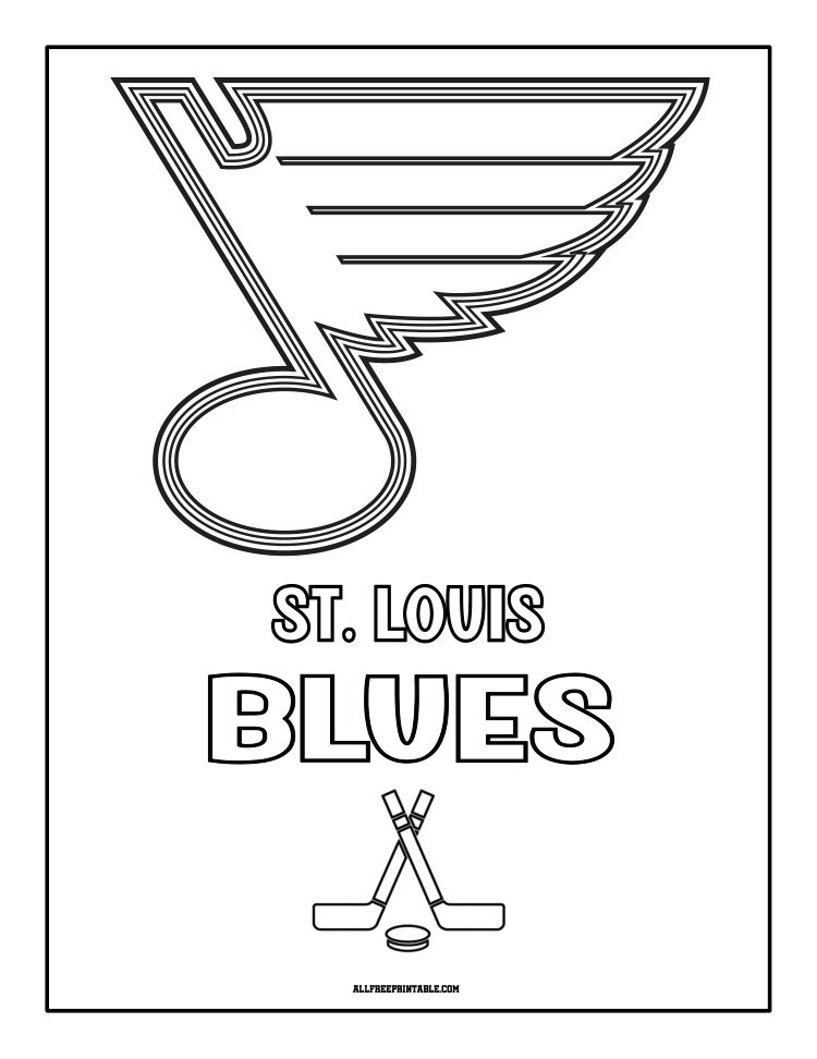 Free Printable St. Louis Blues Logo Coloring Page