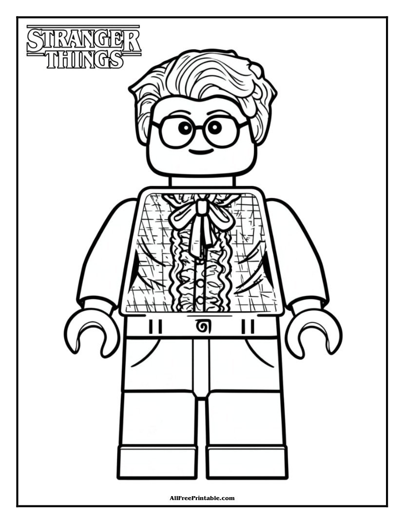 Free Printable Stranger Things Barb Minifigure Coloring Page PDF Free Printable Stranger Things Barb Minifigure Coloring Page PDF