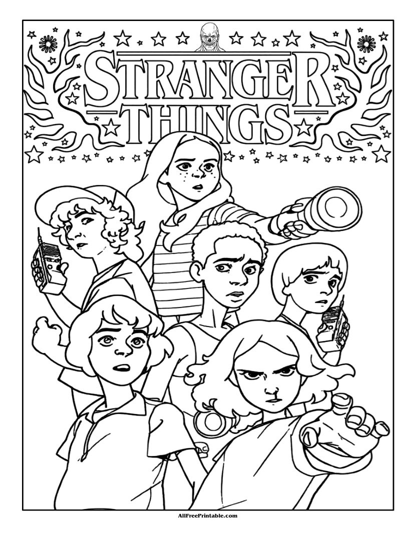 Free Printable Stranger Things Coloring Page